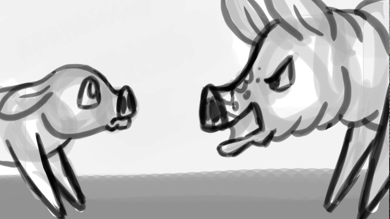 Басня [Аниматик] / Гордый кабан (Английские, русские и белорусские субтитры)