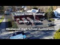 Special town meeting 2024 psa