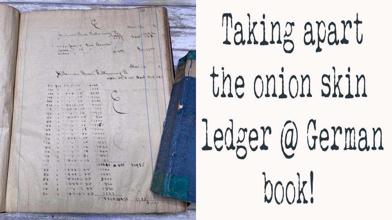 Taking apart an onion skin ledger & chillin!