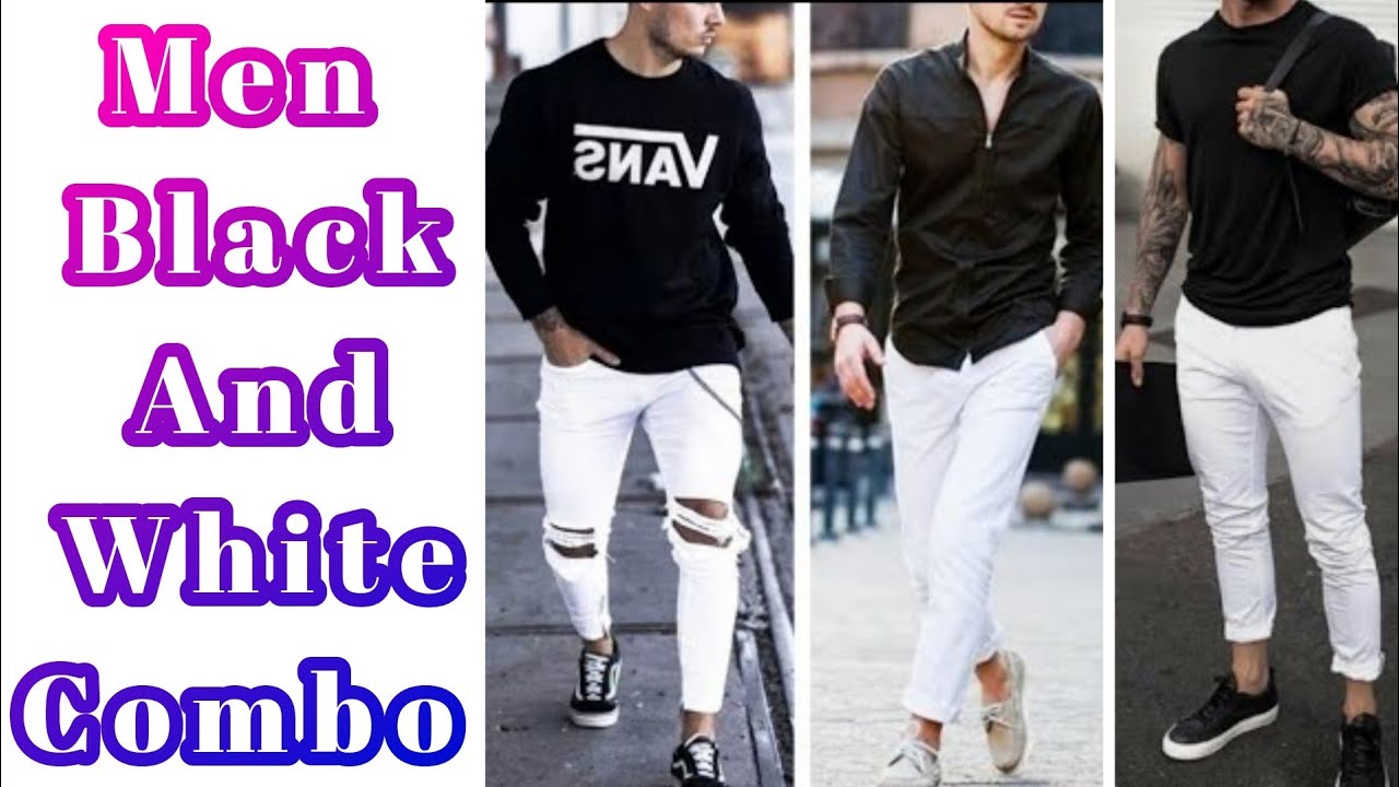 Black Shirt With White Pants Outfit Ideas For Men #blackshirts