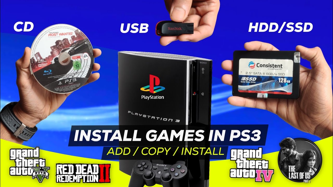 How to Install Games on PS3 – 3 Easy Methods (USB, Disk, HDD) | CFW &amp; HEN | Hindi - YouTube