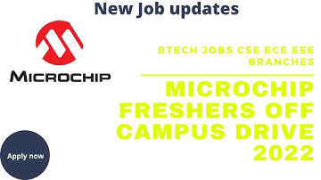 Microchip is hiring freshers || Microchip hiring CSE ECE EEE Freshers - How to register CTC