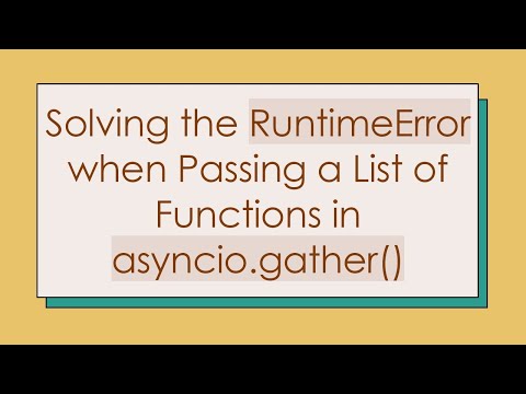 Solving the RuntimeError
