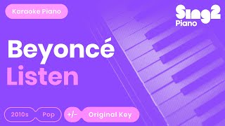 Listen Karaoke | Beyoncé (Piano Karaoke)