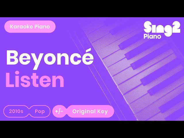 Listen Karaoke | Beyoncé (Piano Karaoke) class=