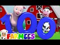 Números 1 a 100 para niños | Videos educativos | Farmees Español | Canciones Infantiles