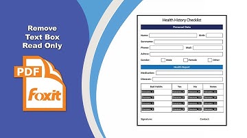 How to Remove Read-Only Restrictions from Form Text Fields in Foxit PDF Editor