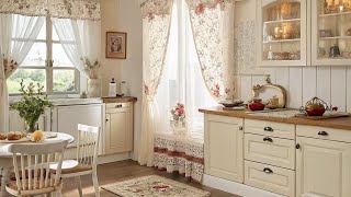 Vintage Charm in the Kitchen: Cottagecore Curtains & Rustic Textures
