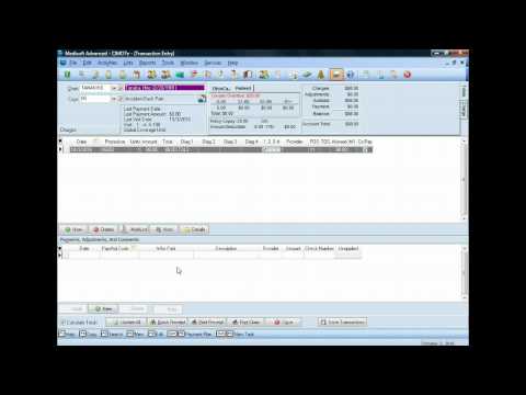 Medisoft: Entering/Applying Copayment