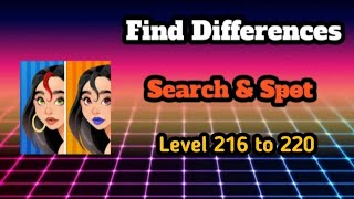 Find differences Search & Spot Level 216 to 220 || Ds gaming club