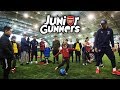 Junior Gunners meet Arsenal players | Target practice, buzz wire & curling competition