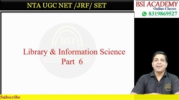 NTA UGC NET/JRF June 2019 || Library & Information Science Paper 2 (1000 MCQ) Part 6