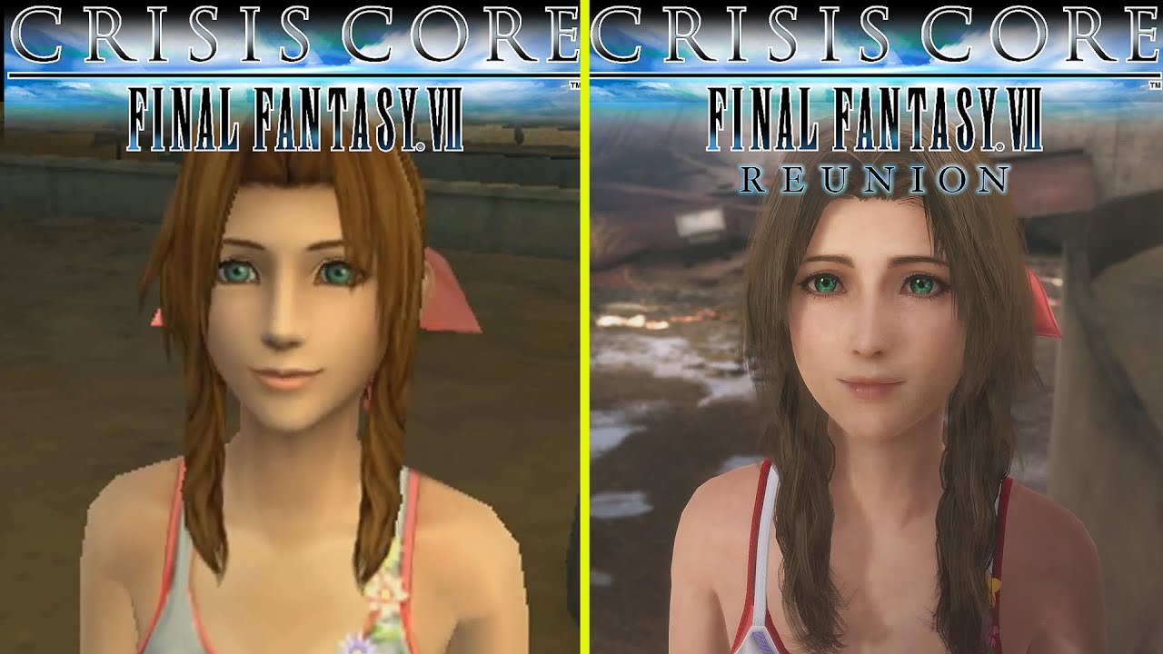 CRISIS CORE FINAL FANTASY VII – REUNION Remake vs Original PSP Early  Graphics Comparison 