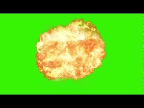 Explosion croma key green screen