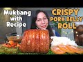 CRISPY PORK BELLY ROLL MUKBANG | Mukbang Philippines | Chef Obang | Collab w/ @mira&mj