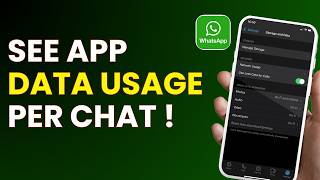 How To See WhatsApp Data Usage Per Chat !