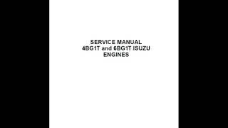 Isuzu 4BG1T and 6BG1T Engines Service Manual
