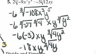 Section 6 2 Multiply and Dividing Radicals