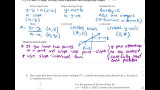 Honors Ch2-3, 2-4, 2-5 Part A - Introduction to Interpreting Graphs