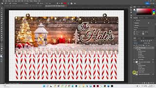 Candy Cane Advent Calendar Photoshop Mockup