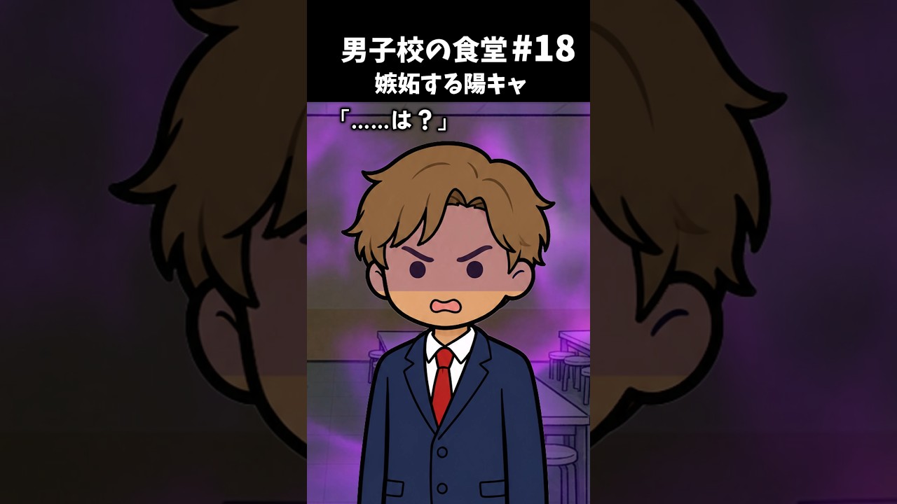 【アニメ】嫉妬する陽キャ【18話】 #男子校の食堂 #bl