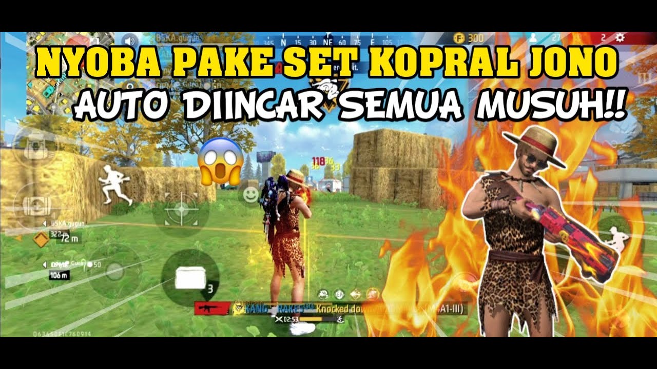 MAIN RANDOM PAKE SET KOPRAL JONO AUTO DIINCAR SEMUA MUSUH!! FREE FIRE