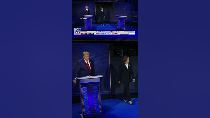 Watch the moment Trump and Harris shake hands to begin the ABC News Presidential Debate