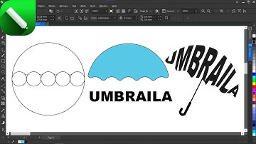 "Creative Umbrella Logo Design in CorelDRAW | Unique Typography & Icon Tutorial"