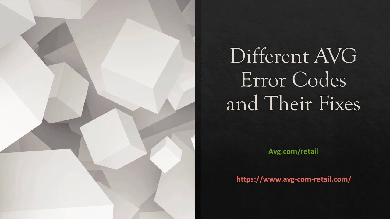 Different AVG Error Codes and Their Fixes - Avg.Com/Retail - YouTube