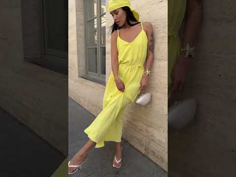 Довга літня сукня сарафан з косинкою, видео 2
