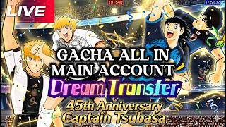 LIVE! GACHA MAIN ACCOUNT  45th Anniversary BANNER SCHNEIDER & TSUBASA. CAPTAIN TSUBASA DREAM TEAM