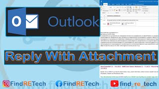 How TO Reply with Attachment in MS Outlook, reply with attachment with Outlook. #outlook #FindreTech