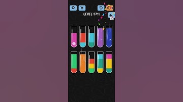 Water Color Sort Level 5711 Gameplay Solution