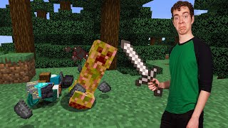 Minecraft, but Mobs Drop Every Block