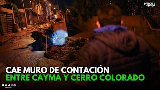 Arequipa: Retaining wall collapses after flash flood between Cayma and Cerro Colorado 22-02-2026