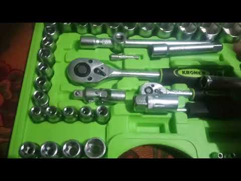 Unboxing MaletÃ­n de Herramientas Kroner 108 Piezas - Set de llaves tubos y puntas Cromo Vanadio