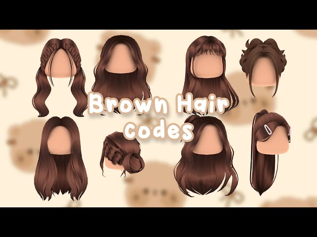 Roblox hair code in 2023  Brown hair roblox, Black hair roblox, Brown hair  roblox id
