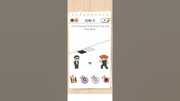 Joe fell down! Smith must stop this thug alone. | Level 11 | Brain test 2 | Smith and Joe Part 2 |