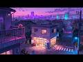 Quiet Street Sunset 🌇 Chill Lofi Beats for Study &amp; Relax 🏪 Cozy City Night Ambience