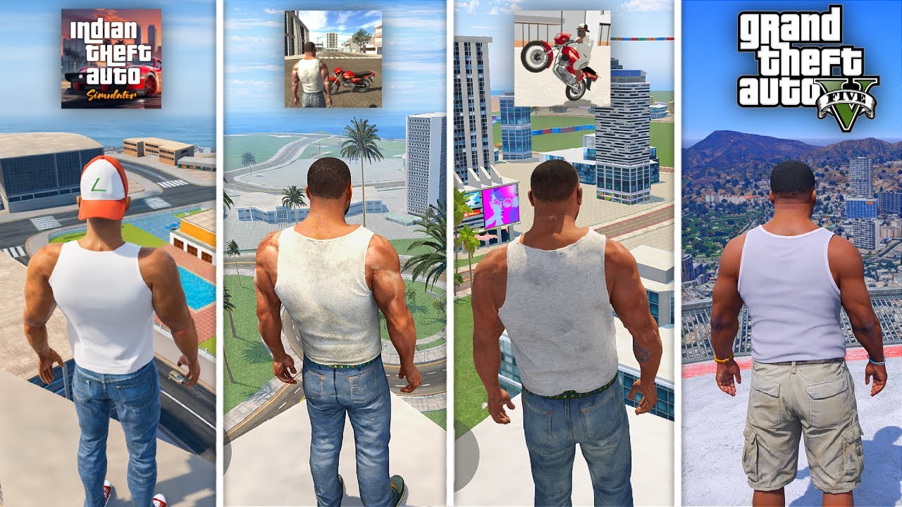 Franklin Jumping from Highest Place in Every indian GTA Game😱