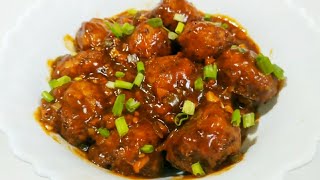 Veg Manchurian recipe in 10 Mins|No Maida,No FoodColour|मंचूरियन सिर्फ १० मिनट मे|Gobi Manchurian