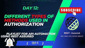 Rest Assured Day 12: Type of Authorization in Rest Assured | Different Methods of Authorization Used