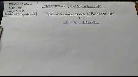 Priyanka kala Class-3 Maths Short form( fun with numbers)