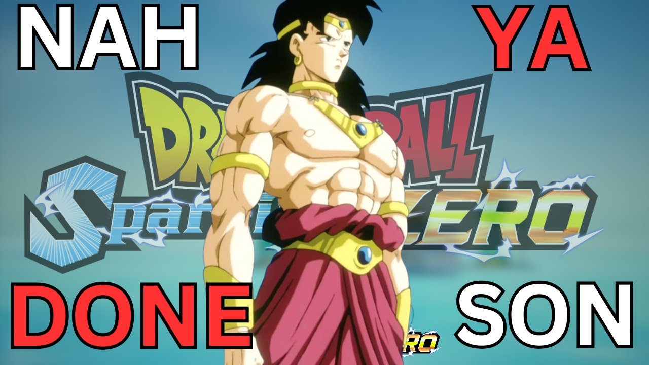 Base Broly enters the toxic fields of Sparking Zero.