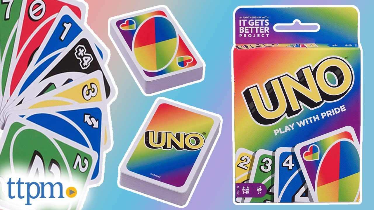 Mattel - Jogo de cartas UNO Play with Pride Edition