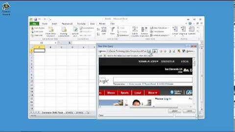 New Web Query in Excel