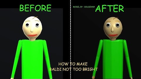 HOW TO MAKE YOUR BALDI MODEL NOT TOO BRIGHT (PRISMA 3D)