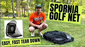 Spornia Golf Net Tear Down EASY FAST - Fold and Pack