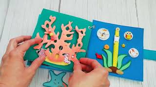 Quiet book page, Under the sea, Coral, Pattern and Tutorial, SVG files