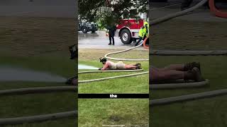 Why You Should Never Touch a Fire Hose 😳🚒
